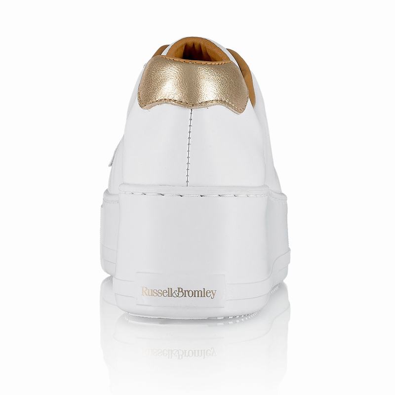 Trampki na Platformie Russell And Bromley Park Life Damskie Białe | GMK4889RA