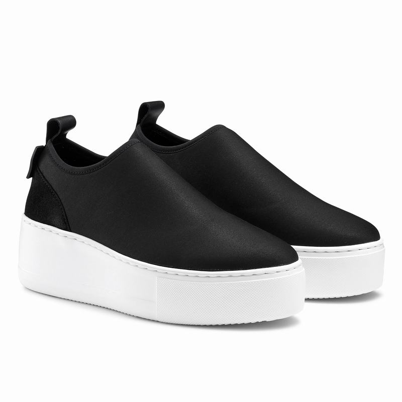 Trampki na Platformie Russell And Bromley Park Flex Damskie Czarne | INB6547FS