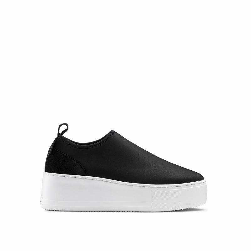 Trampki na Platformie Russell And Bromley Park Flex Damskie Czarne | INB6547FS
