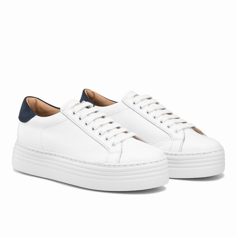 Trampki na Platformie Russell And Bromley Saturn Damskie Białe | JLF6830KF