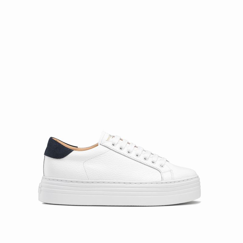 Trampki na Platformie Russell And Bromley Saturn Damskie Białe | JLF6830KF
