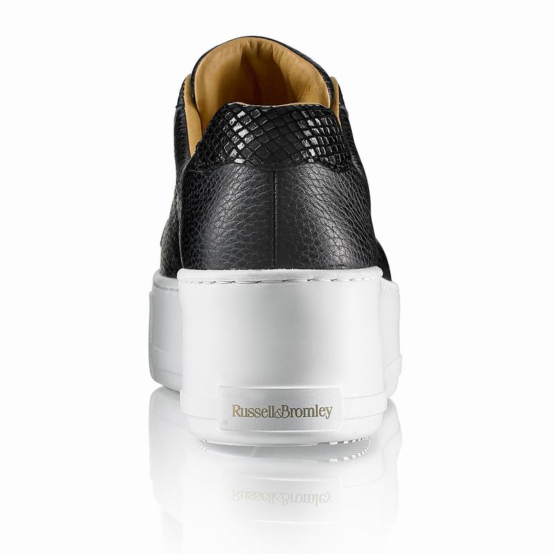 Trampki na Platformie Russell And Bromley Park Up Damskie Czarne | KNM1677FG