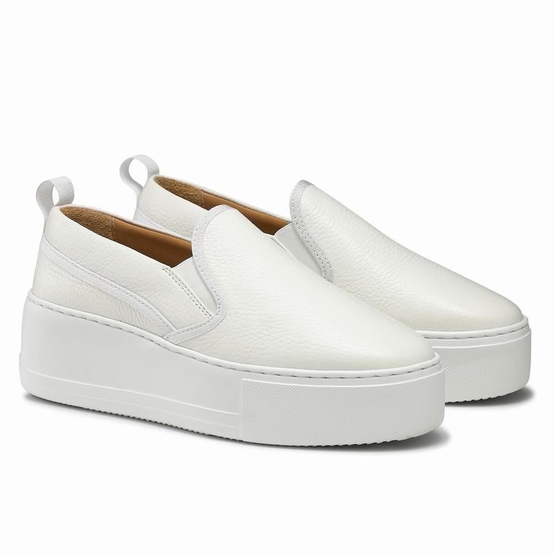 Trampki na Platformie Russell And Bromley Parkwalk Damskie Białe | KPP4517EU