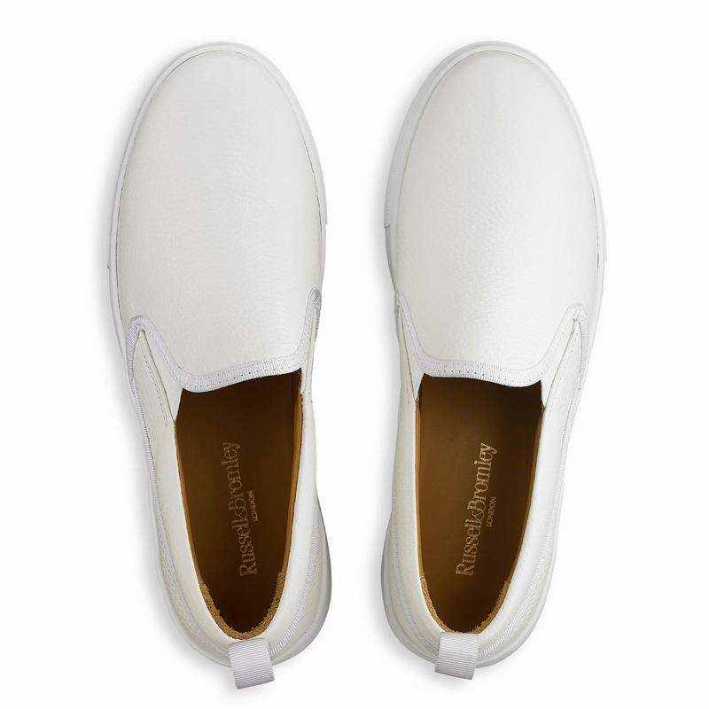 Trampki na Platformie Russell And Bromley Parkwalk Damskie Białe | KPP4517EU