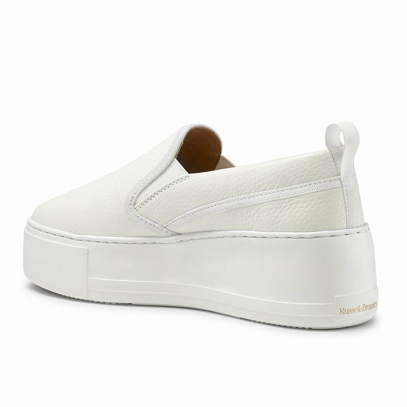 Trampki na Platformie Russell And Bromley Parkwalk Damskie Białe | KPP4517EU