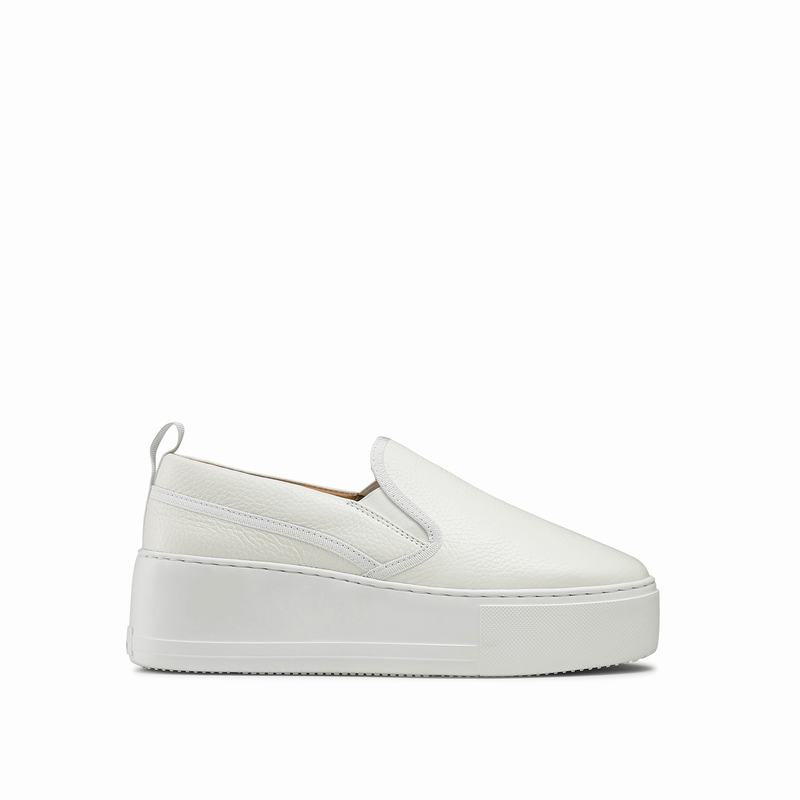 Trampki na Platformie Russell And Bromley Parkwalk Damskie Białe | KPP4517EU