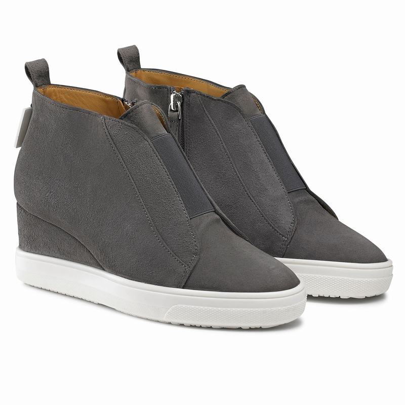 Trampki na Platformie Russell And Bromley Ready Set Damskie Szare | LKR3915KG