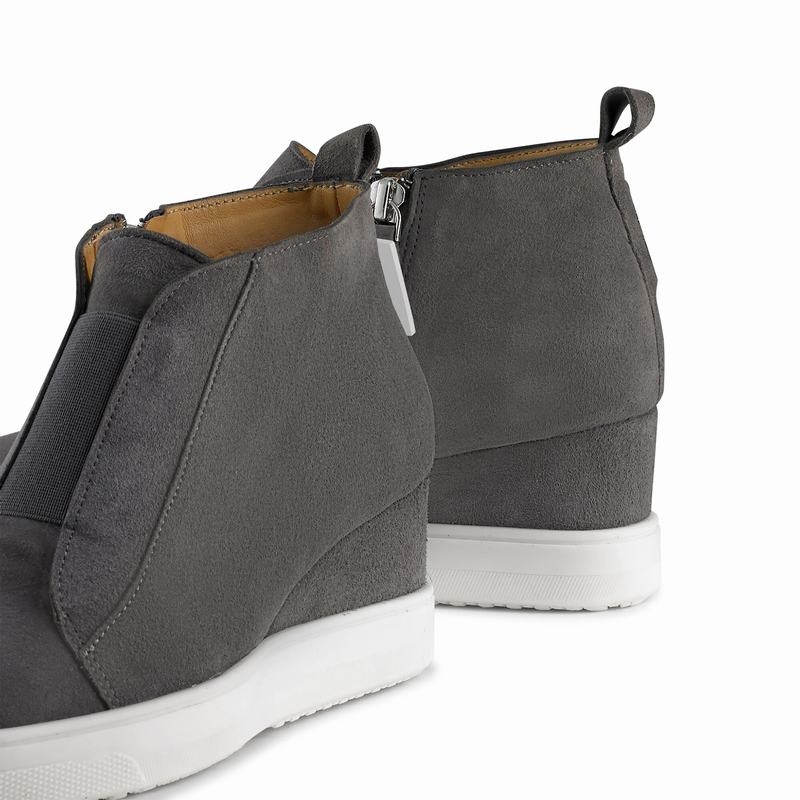 Trampki na Platformie Russell And Bromley Ready Set Damskie Szare | LKR3915KG