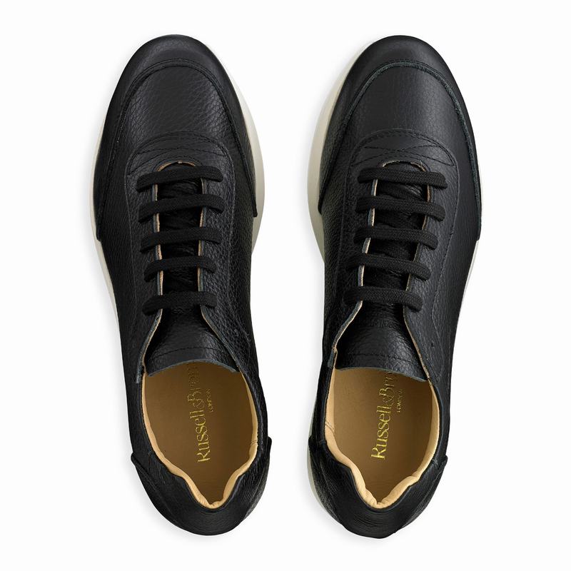 Trampki na Platformie Russell And Bromley Throwback Damskie Czarne | NAA9115RR