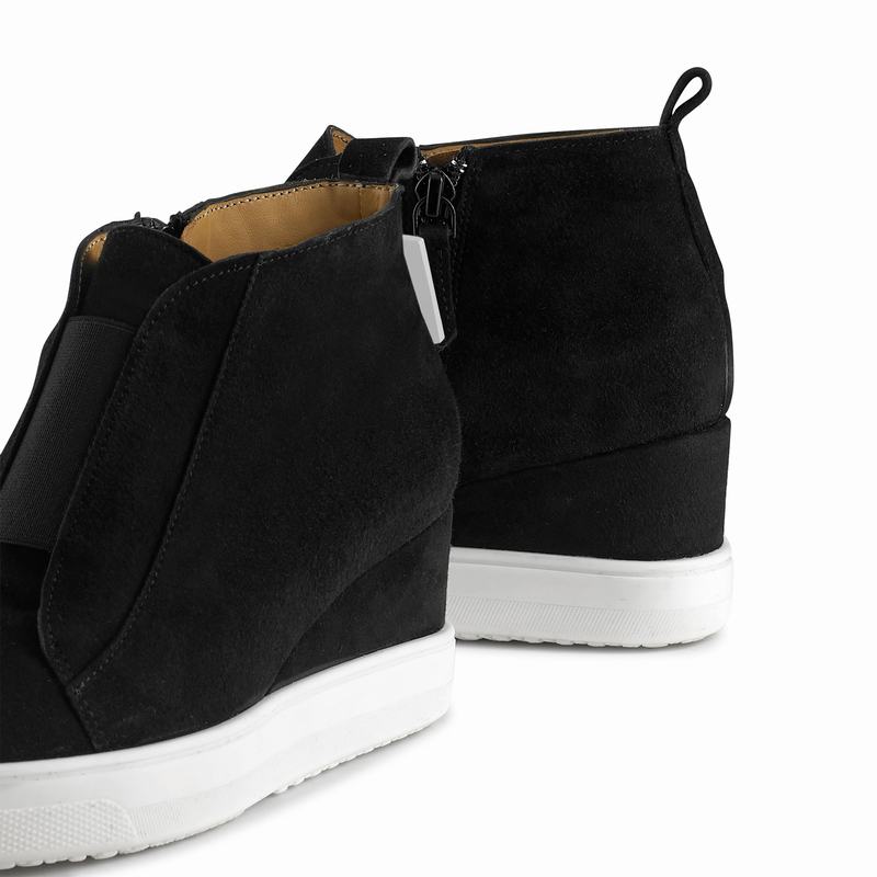 Trampki na Platformie Russell And Bromley Ready Set Damskie Czarne | NHW6516IO