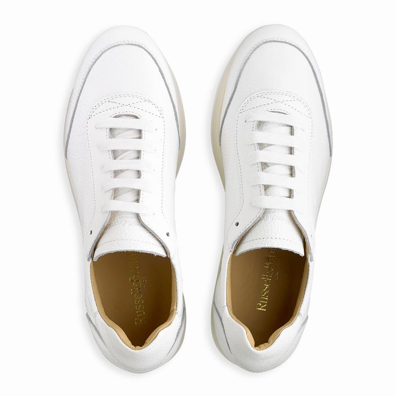 Trampki na Platformie Russell And Bromley Throwback Damskie Białe | OEC5489VC