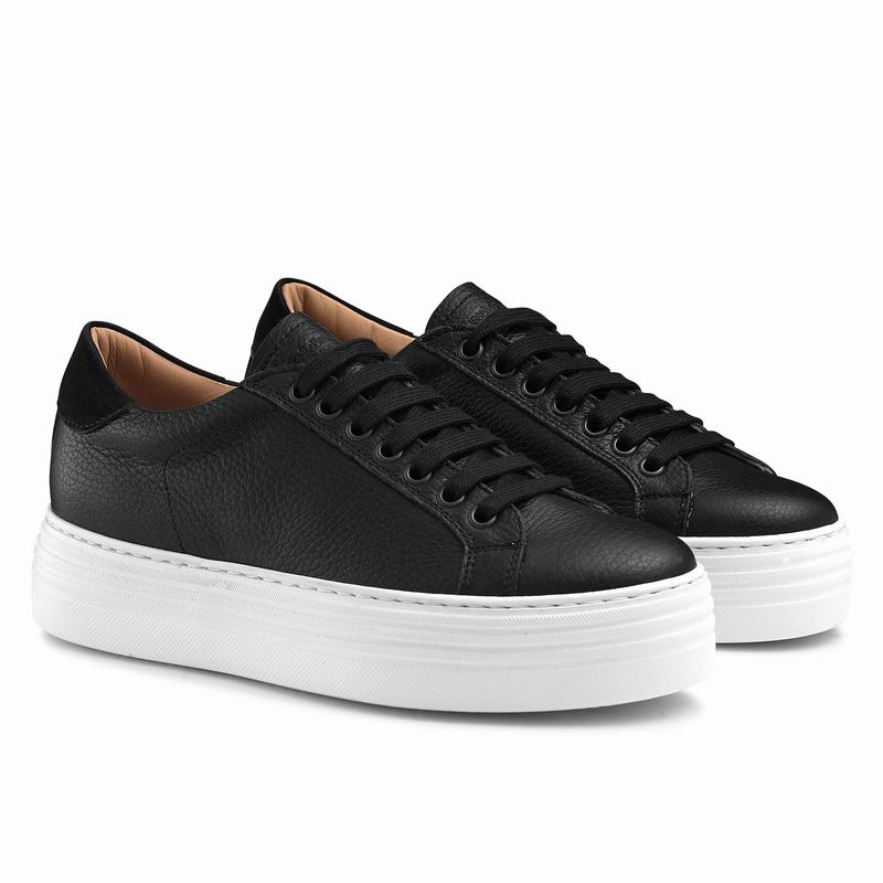 Trampki na Platformie Russell And Bromley Saturn Damskie Czarne | OOG809KU