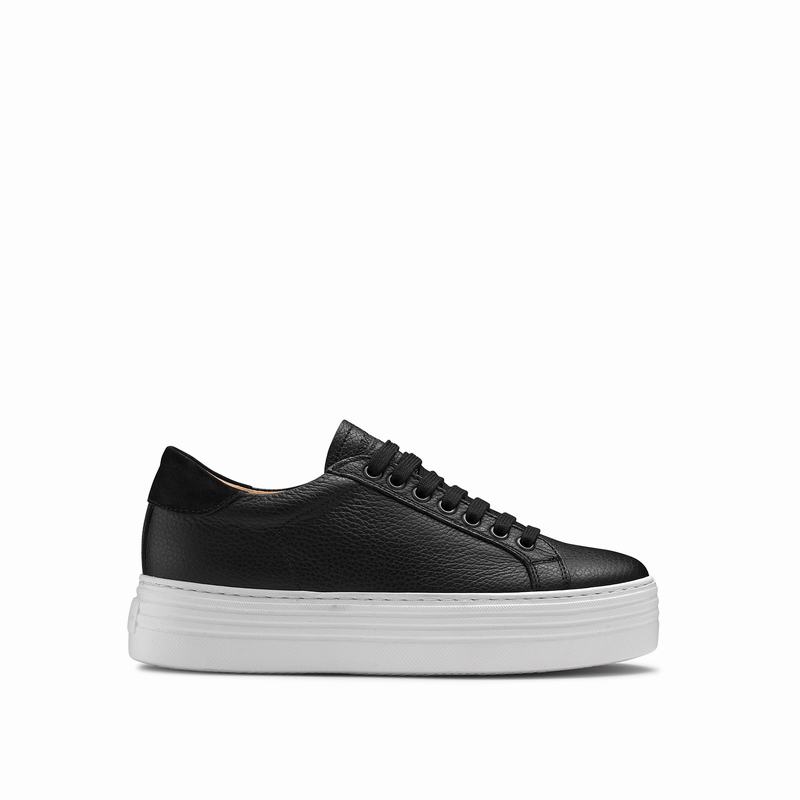 Trampki na Platformie Russell And Bromley Saturn Damskie Czarne | OOG809KU