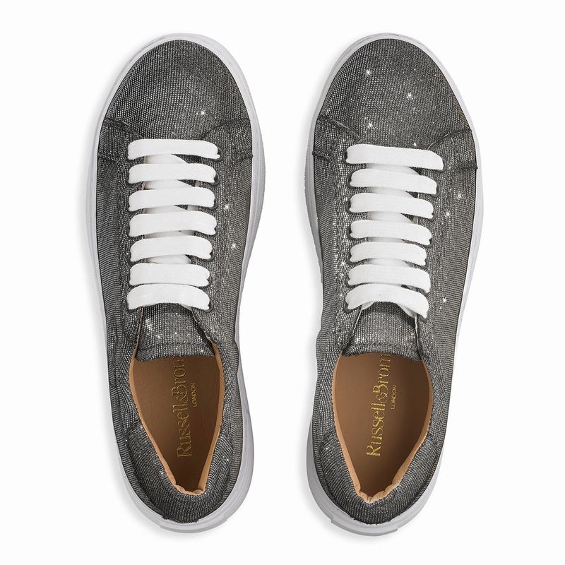Trampki na Platformie Russell And Bromley Saturn Damskie Metallic | OVU2938SS