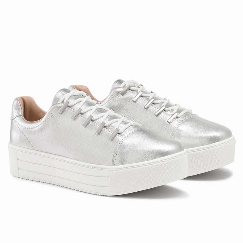 Trampki na Platformie Russell And Bromley Barfly Damskie Metallic | PVR9089OM