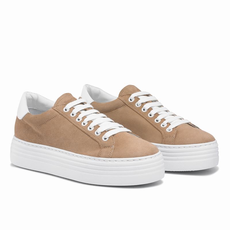 Trampki na Platformie Russell And Bromley Saturn Damskie Brązowe | SLS9844KS