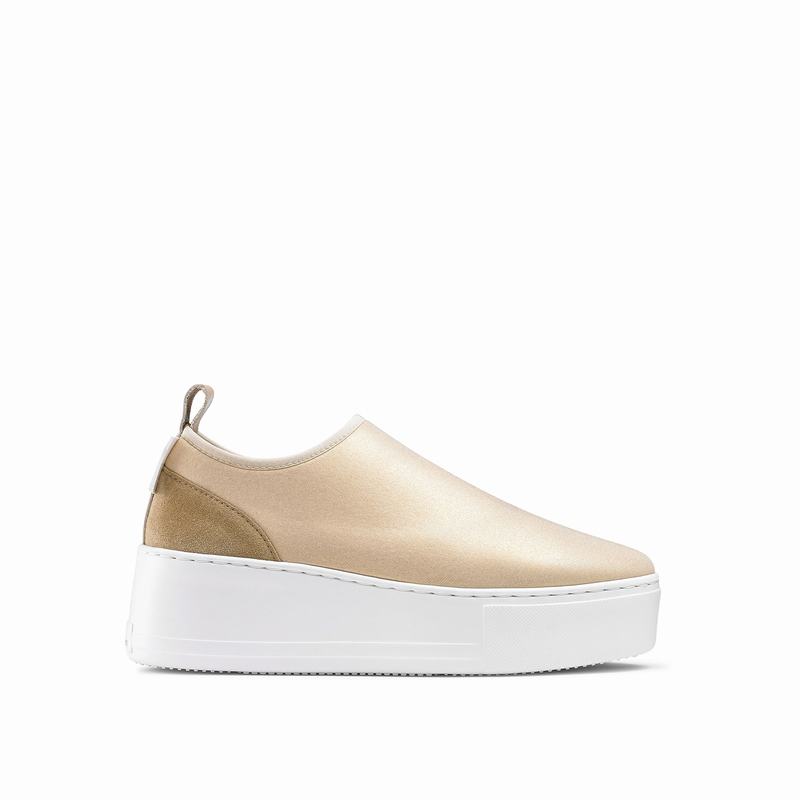 Trampki na Platformie Russell And Bromley Park Flex Damskie Metallic | VNY6866WM