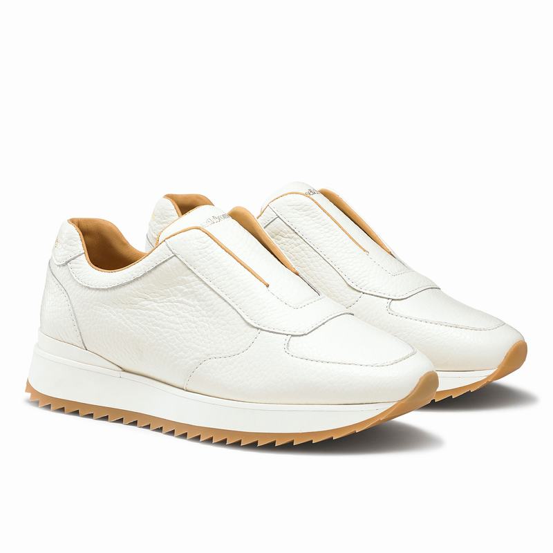 Trampki na Platformie Russell And Bromley Catch Me Damskie Białe | WHC85SY