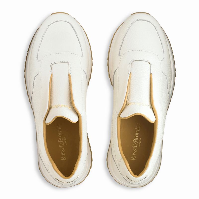 Trampki na Platformie Russell And Bromley Catch Me Damskie Białe | WHC85SY