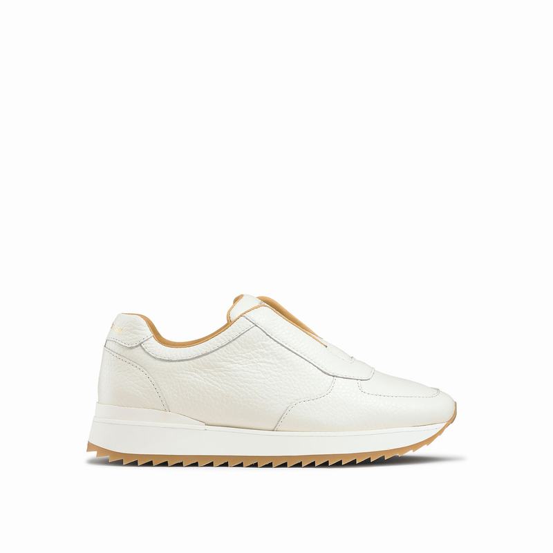 Trampki na Platformie Russell And Bromley Catch Me Damskie Białe | WHC85SY