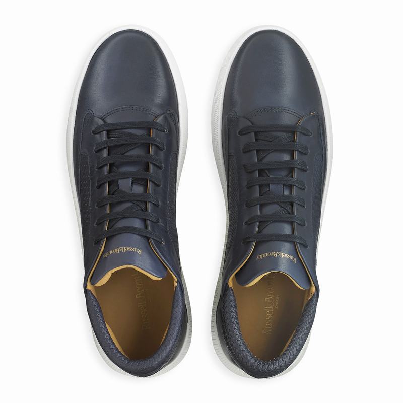 Trampki Środek Russell And Bromley Milestone Męskie Niebieskie | ESR4743ZI