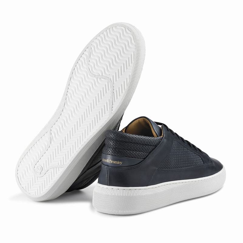 Trampki Środek Russell And Bromley Milestone Męskie Niebieskie | ESR4743ZI
