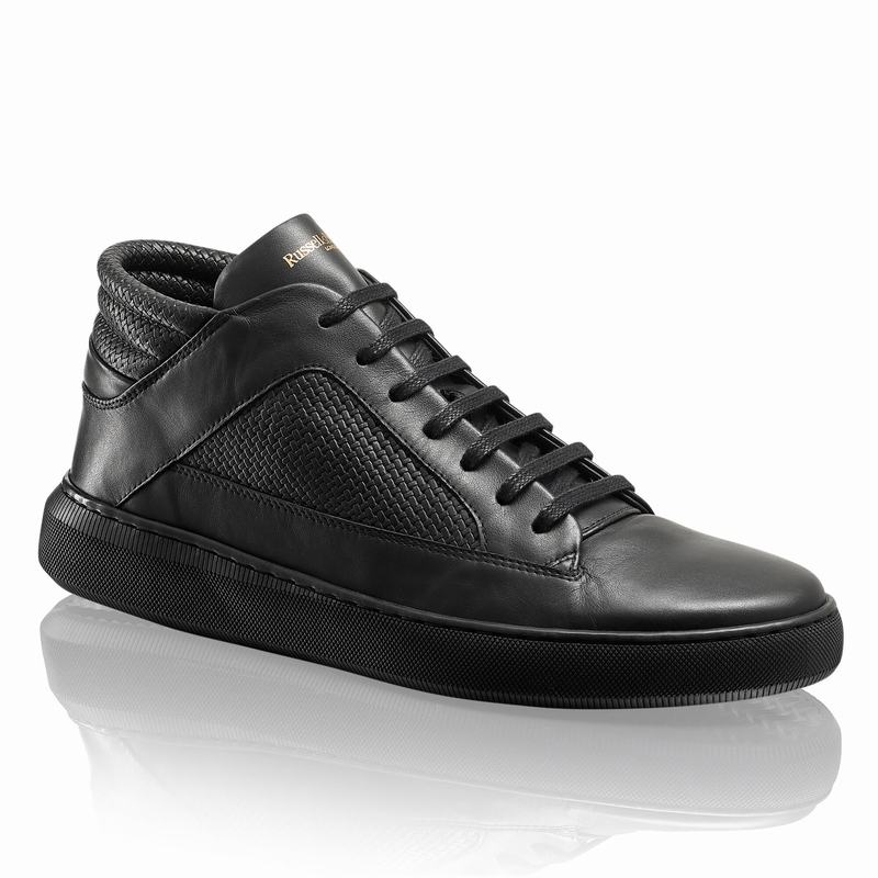 Trampki Środek Russell And Bromley Milestone Męskie Czarne | QON7530LD
