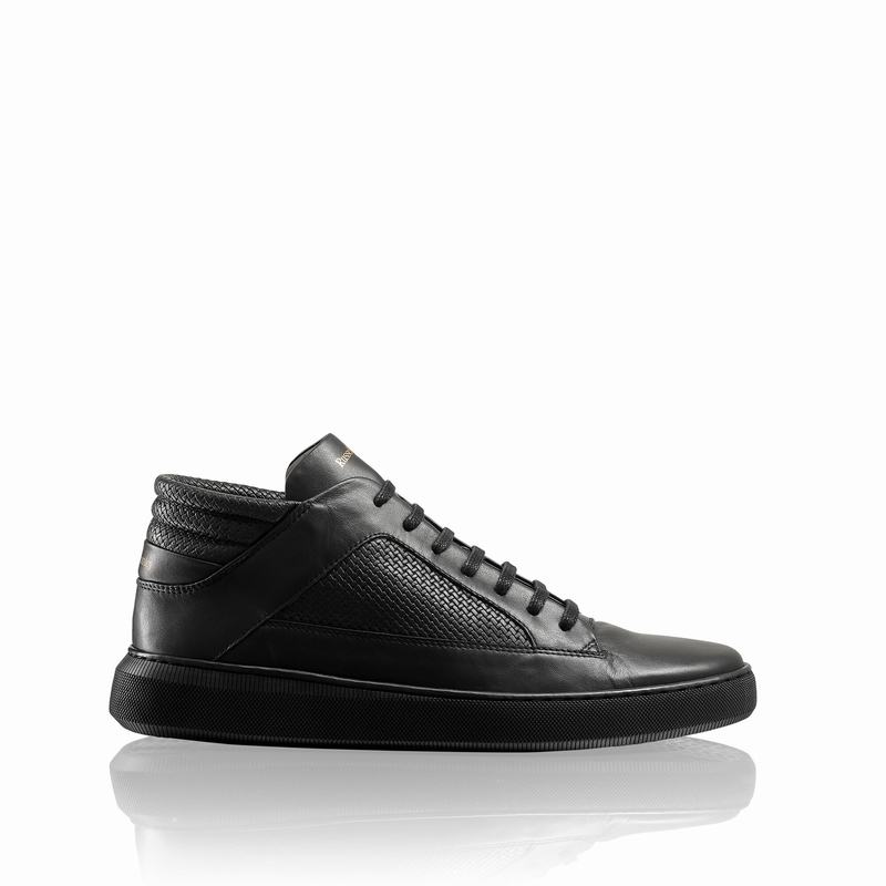 Trampki Środek Russell And Bromley Milestone Męskie Czarne | QON7530LD