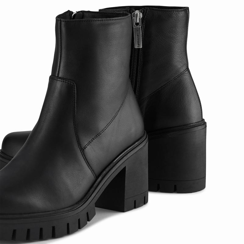 Trzewiki Russell And Bromley Kickstart Damskie Czarne | SKF2738KN