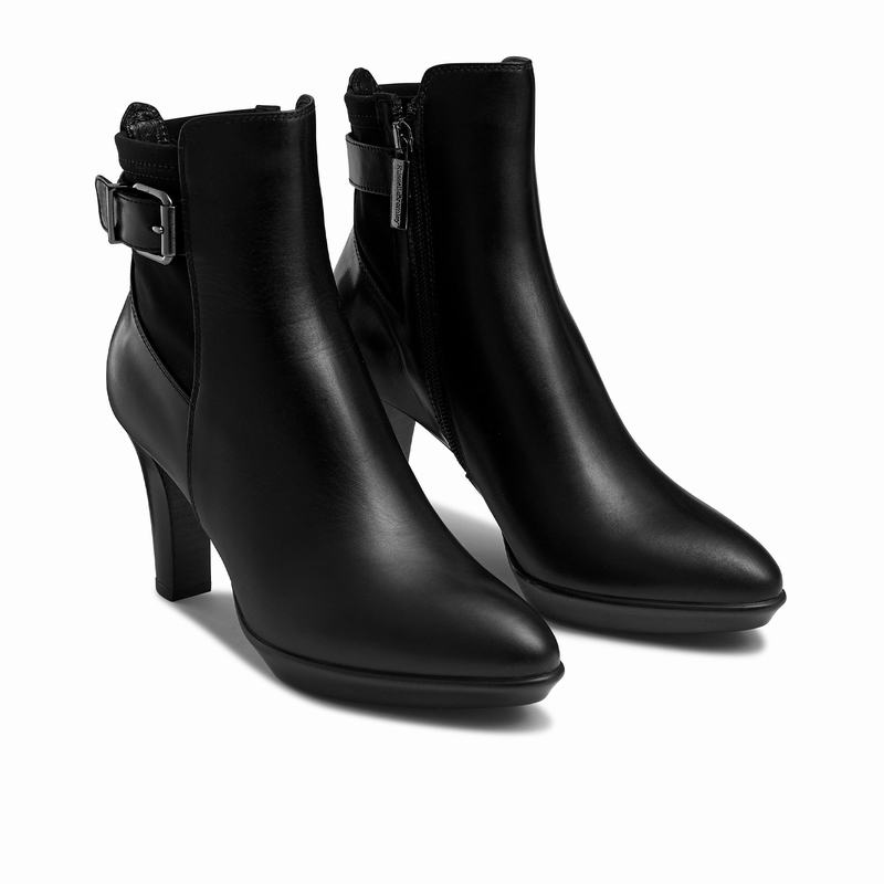 Trzewiki Russell And Bromley Raindrop Damskie Czarne | AOV7884EZ
