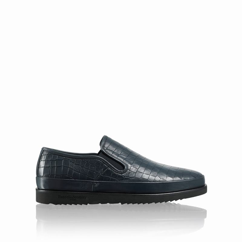 Buty Slip On Russell And Bromley Sanmarino Męskie Niebieskie | EKN685HW