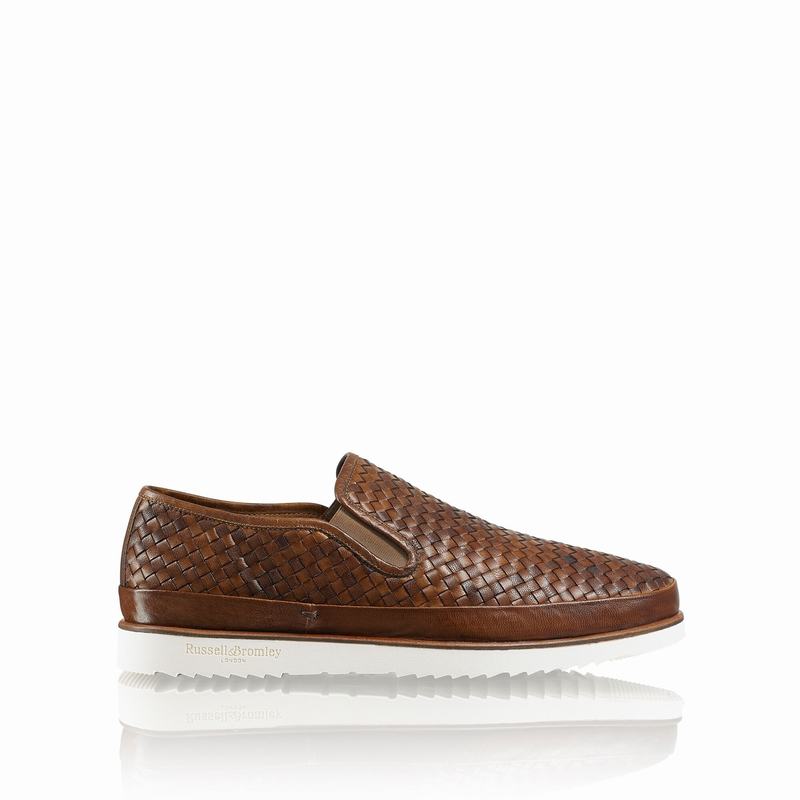 Buty Slip On Russell And Bromley Sanmarino Męskie Brązowe | LEC8863AO