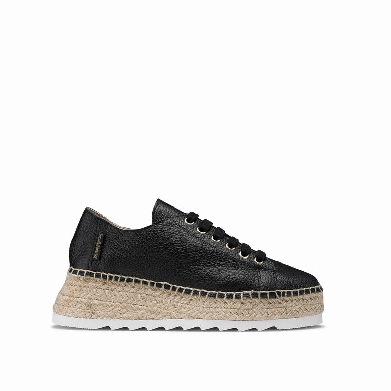 Espadryle Russell And Bromley Kick Back Damskie Czarne | ZMJ918PV