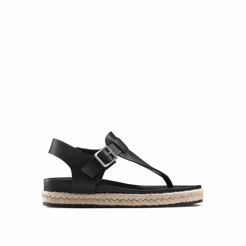 Espadryle Russell And Bromley Surfside Damskie Czarne | GJG6162RT