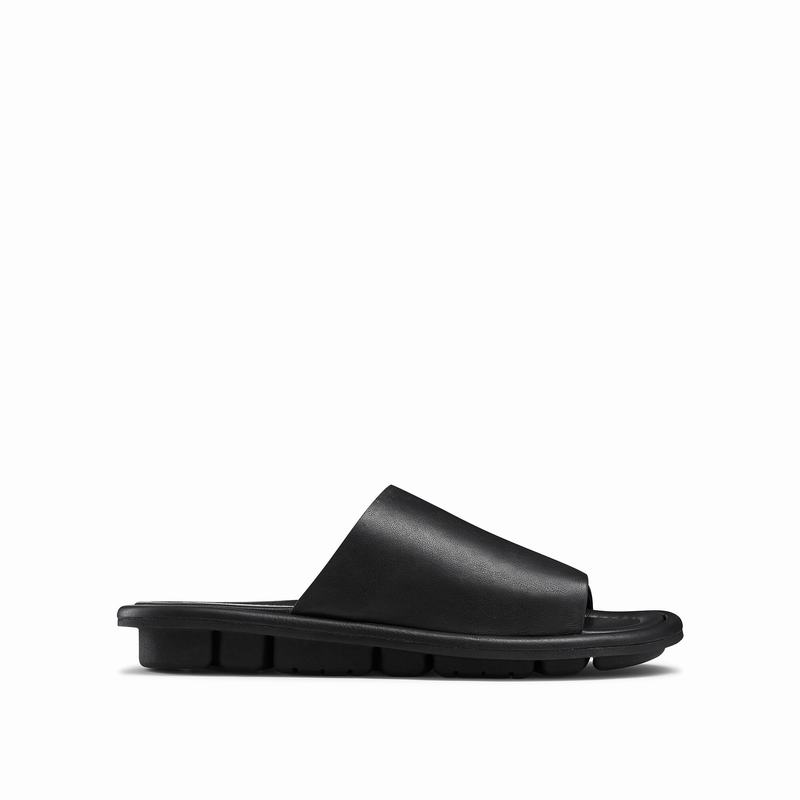 Klapki Russell And Bromley Płaskie Bed Męskie Czarne | XLA237GW