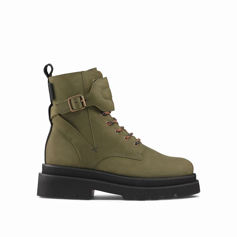 Kozaki Sznurowane Russell And Bromley Soho Damskie Zielone | QDR1139KQ