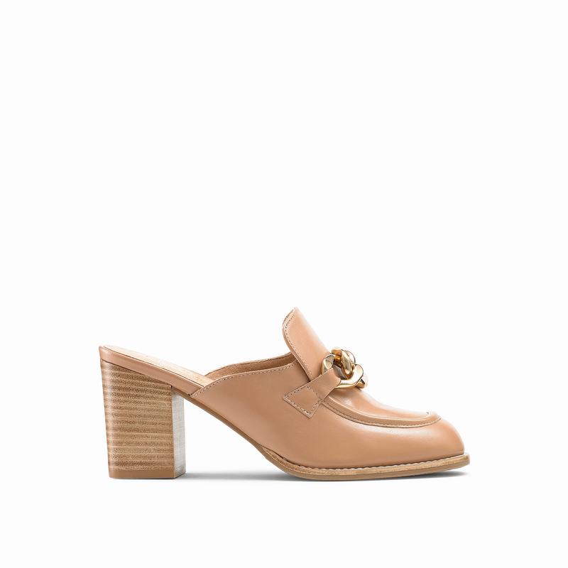 Mokasyny Russell And Bromley Blockmule Damskie Brązowe | NHA7344TM