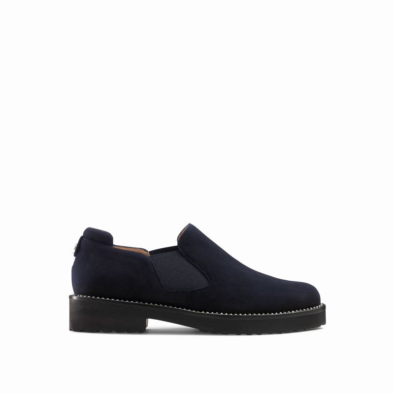 Mokasyny Russell And Bromley Grid Damskie Niebieskie | NAL3511AB
