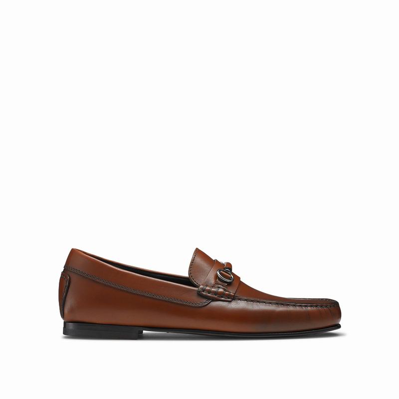 Mokasyny Russell And Bromley Jet Set Męskie Brązowe | SEU6044LJ