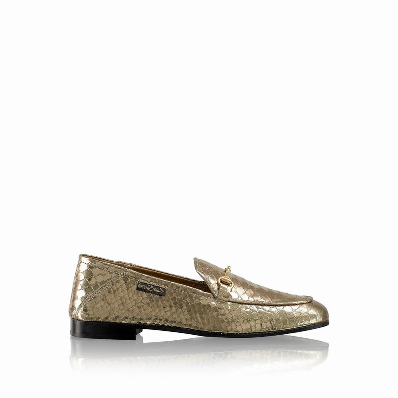 Mokasyny Russell And Bromley Loafer Damskie Metallic | KXG8134PX
