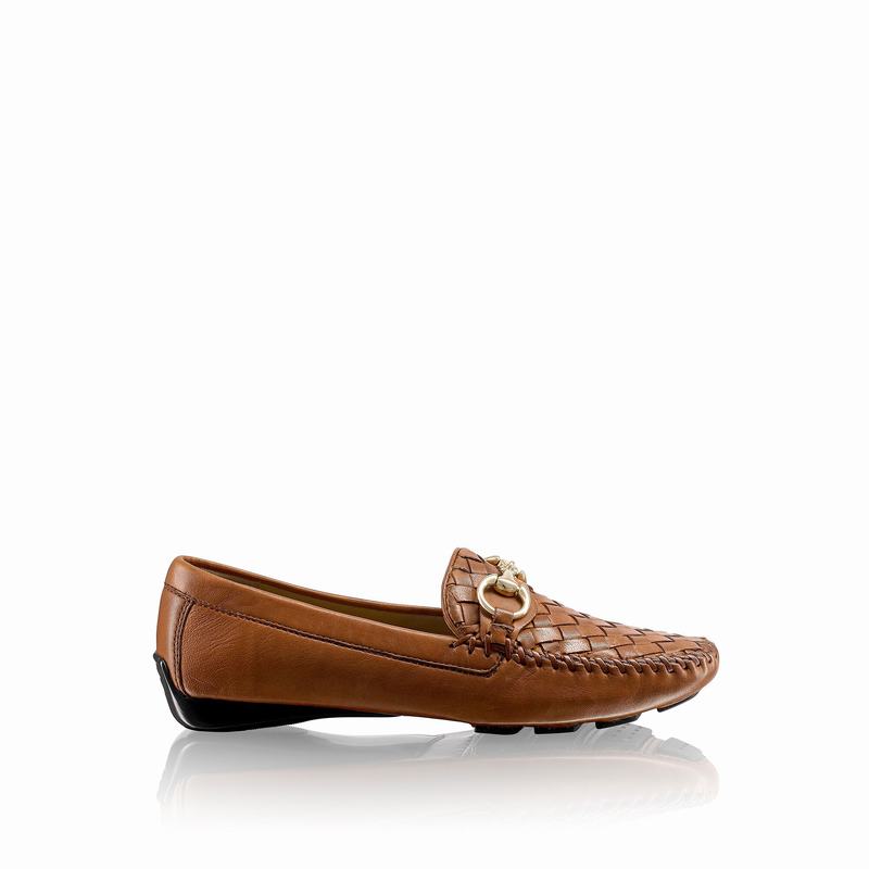 Mokasyny Russell And Bromley Perlata Damskie Brązowe | YZK7849PT