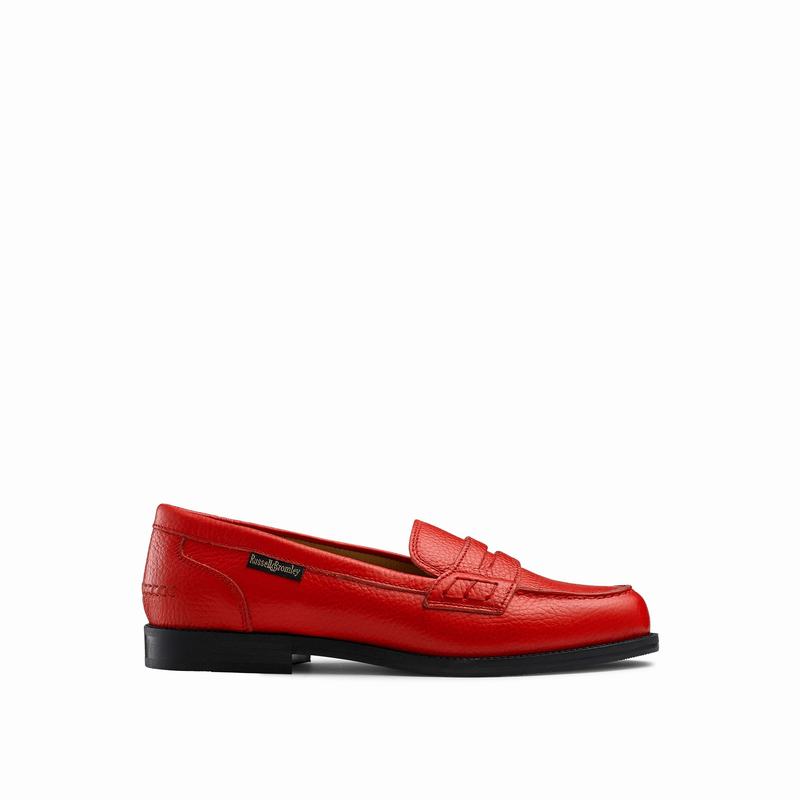Mokasyny Russell And Bromley Sixpence Damskie Czerwone | WHW3970XA