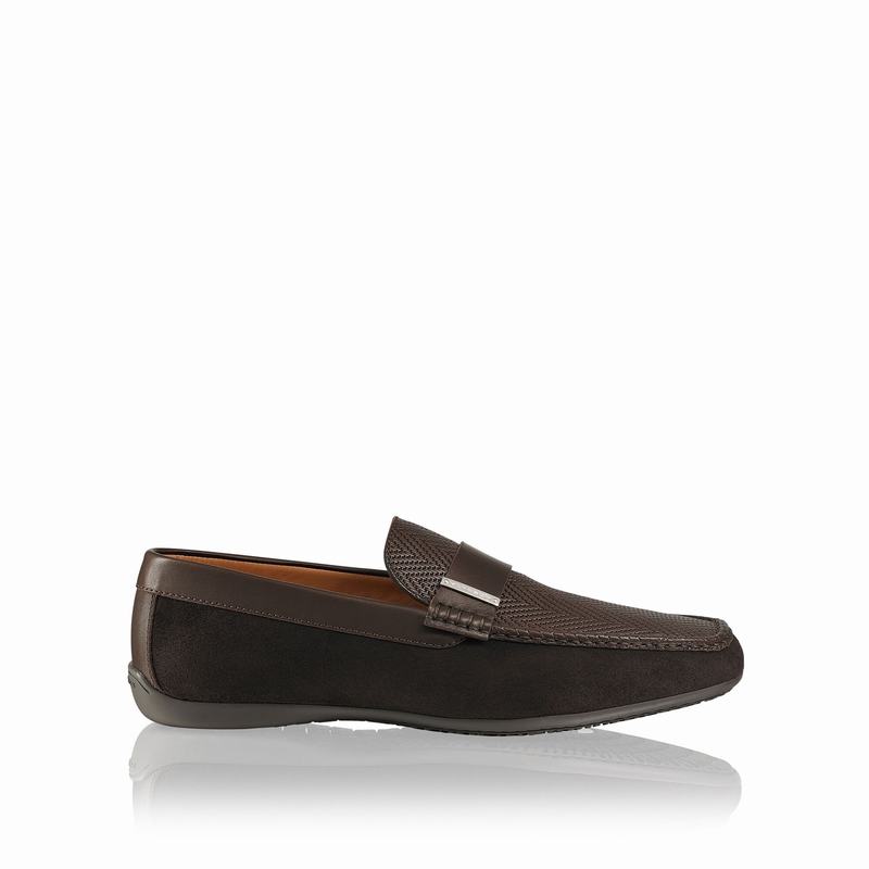 Mokasyny Russell And Bromley Yoga Męskie Brązowe | BBK1425UL