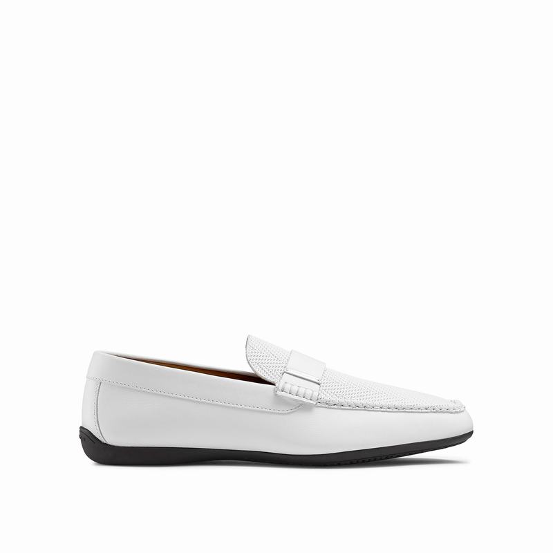 Mokasyny Russell And Bromley Yoga Męskie Białe | DSD9116JZ
