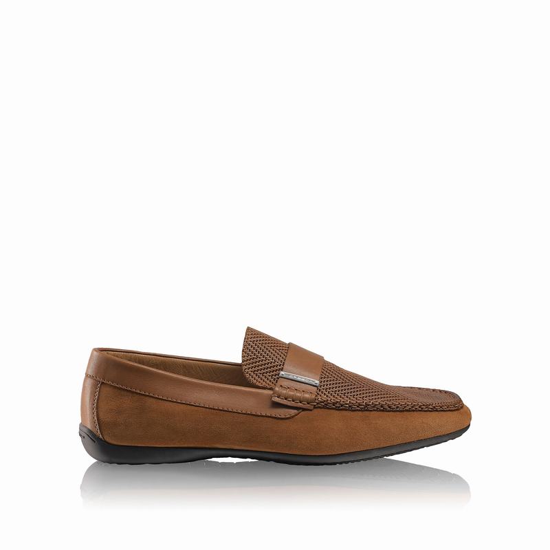 Mokasyny Russell And Bromley Yoga Męskie Brązowe | JOT6851FL