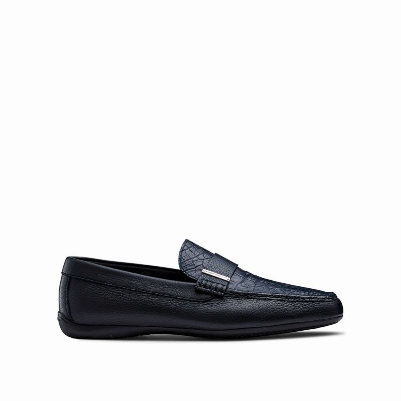 Mokasyny Russell And Bromley Yoga Męskie Niebieskie | PVR2235VL