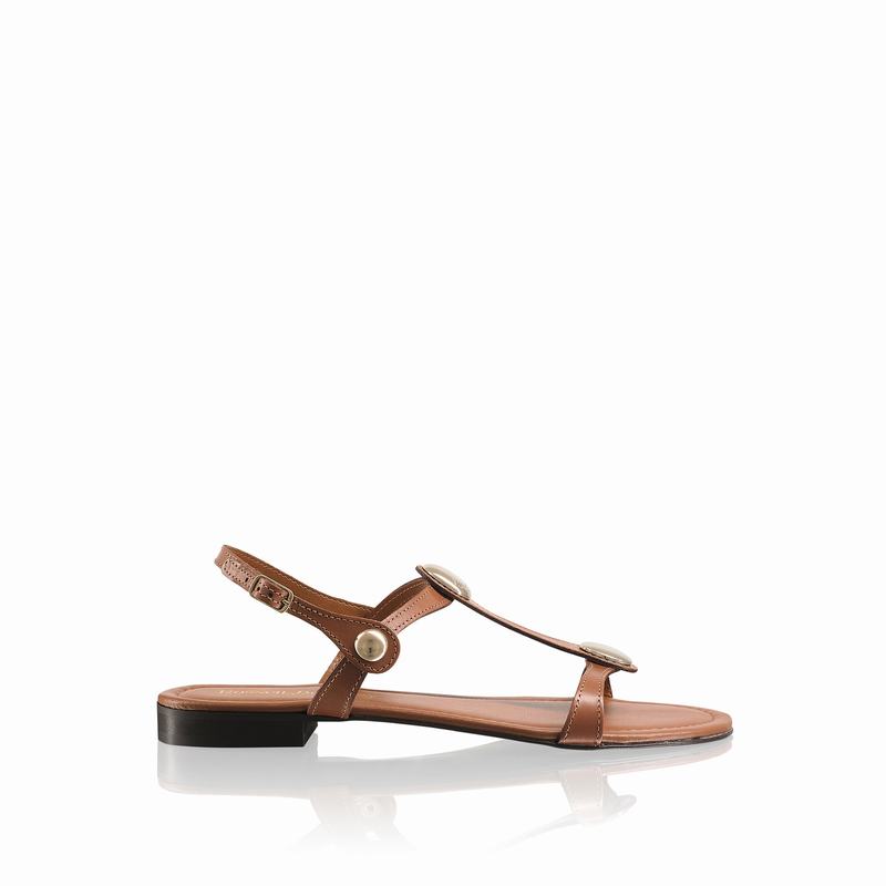 Sandały Russell And Bromley Lauren Damskie Brązowe | DZU2576BF