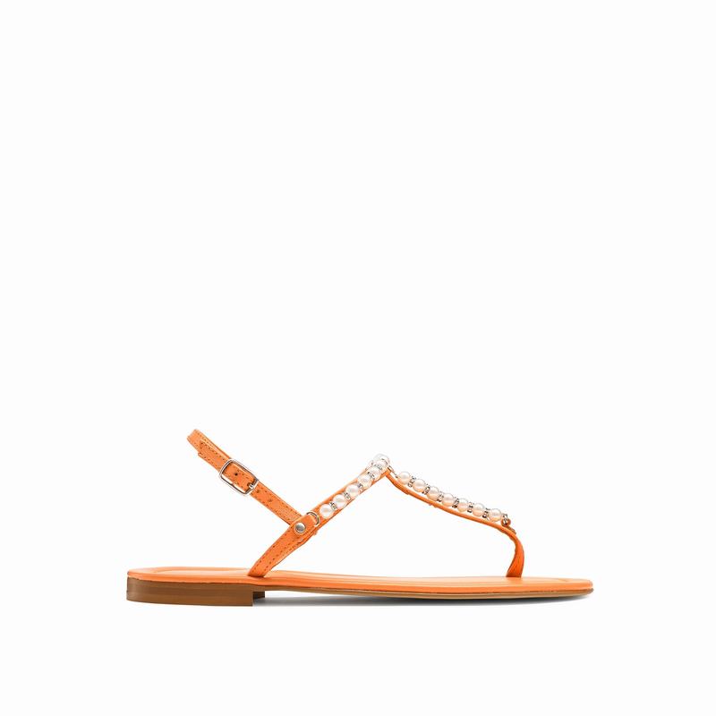Sandały Russell And Bromley Pearly Damskie Pomarańczowe | CYV6434EH