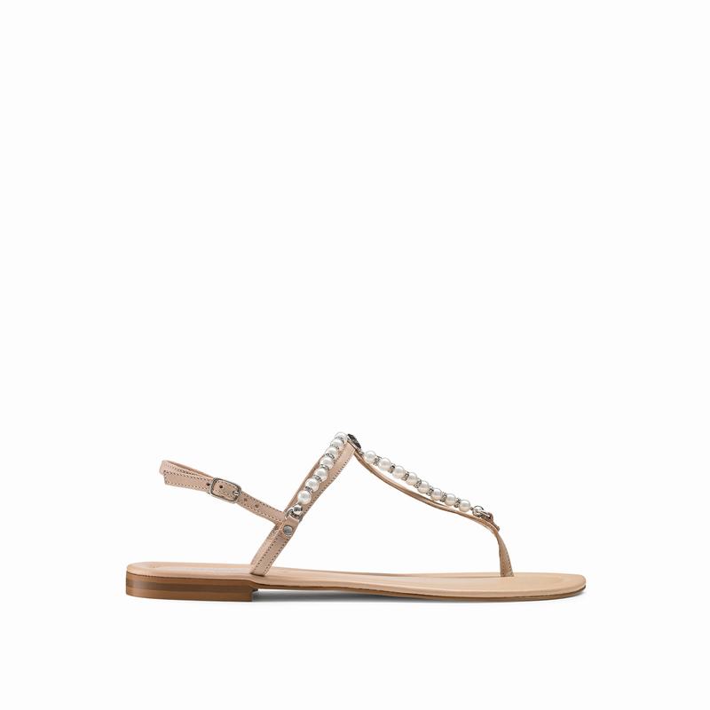 Sandały Russell And Bromley Pearly Damskie Brązowe | DFV8386SQ