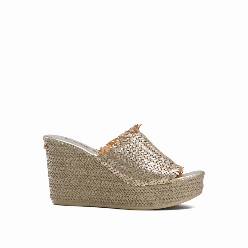 Sandały na Koturnie Russell And Bromley Libertine Damskie Metallic | BCI2315AK